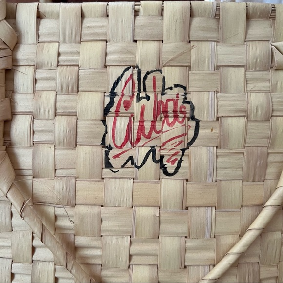 Vintage Cuba Straw Beach Tote - Picture 10 of 13
